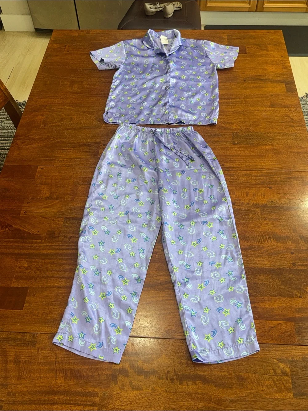 Y2K Xhilaration Kids Purple Star & Moon Pajama Set size L 12
